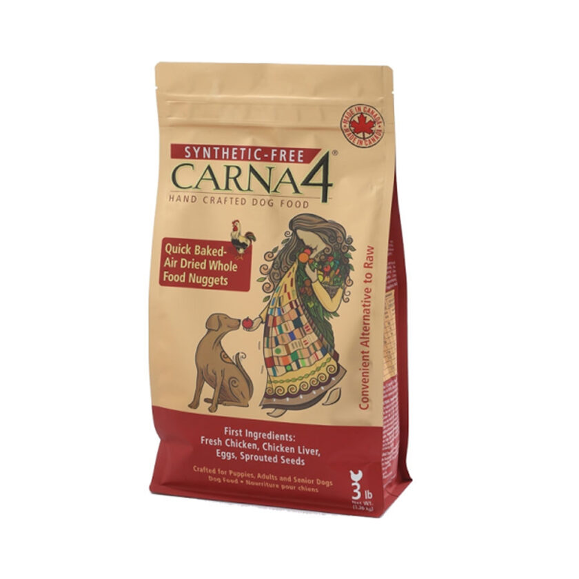 CARNA4 烘焙風乾狗糧 – 雞肉、三文魚配方 (22 lb)