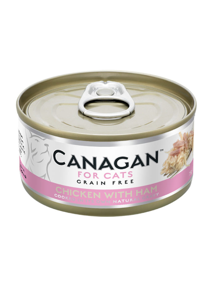 CANAGAN 天然無穀物貓糧罐頭-雞肉拌火腿配方 (75g)