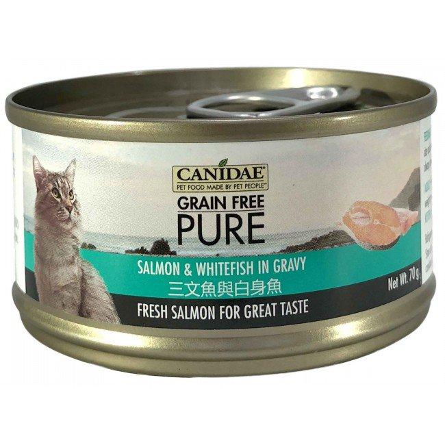 CANIDAE® PURE - 三文魚與白身魚貓罐頭 70G