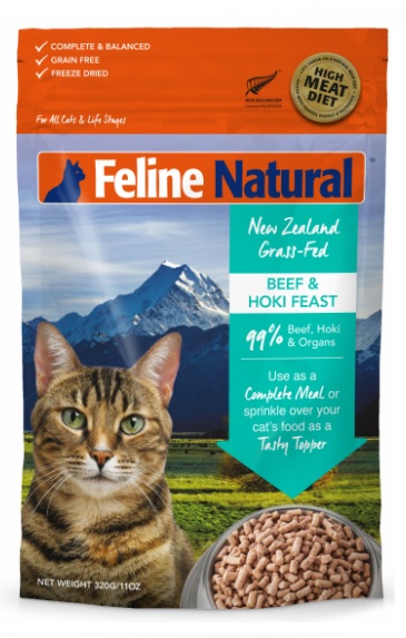 K9 Natural Freeze Dried Beef and Hoki Feast For Cats