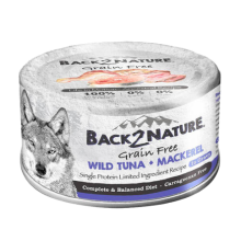 BACK2NATURE 野生吞拿魚+鯖魚 狗主食罐 Wild Tuna & Mackerel 95g (Expiry 28 Oct 26)