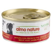 Almo Nature - HFC Natural Beef with Ham 牛肉+火腿 狗罐 95g (x 24罐)